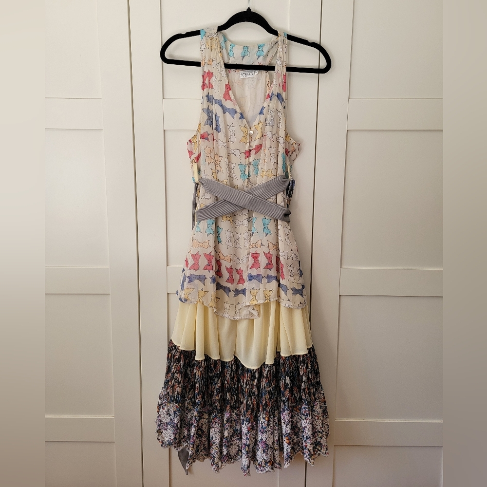🆕️ EMBODY Artisan Handcrafted Bespoke Boho Bows Sleeveless Layered Dress